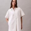 Abito chemisier mini in twill di cotone Abito chemisier mini in twill di cotone