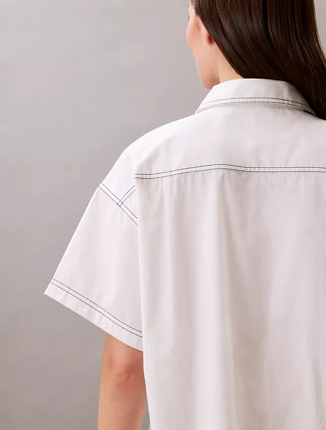 Abito chemisier mini in twill di cotone Abito chemisier mini in twill di cotone
