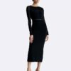 Abito lungo trasparente con cut-out sulla schiena Abito lungo trasparente con cut-out sulla schiena