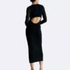 Abito lungo trasparente con cut-out sulla schiena Abito lungo trasparente con cut-out sulla schiena
