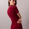 Abito midi con bordi a blocchi di colore Abito midi con bordi a blocchi di colore