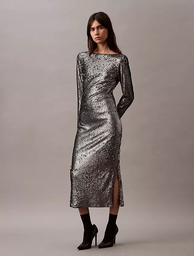 Abito midi con paillettes Abito midi con paillettes
