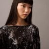 Abito midi con paillettes