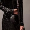 Abito midi con paillettes