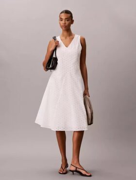 Abito midi con ricami