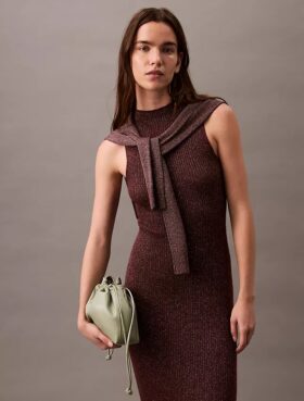 Abito midi in lurex