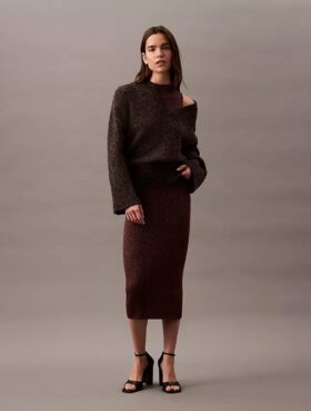 Abito midi in lurex