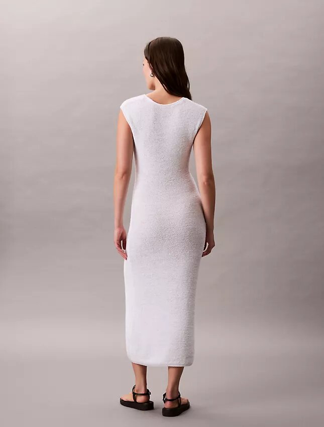 Abito midi in maglia senza maniche Abito midi in maglia senza maniche