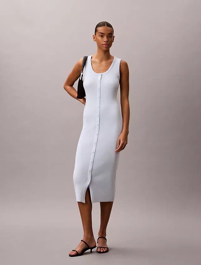 Abito midi in morbido cotone Abito midi in morbido cotone