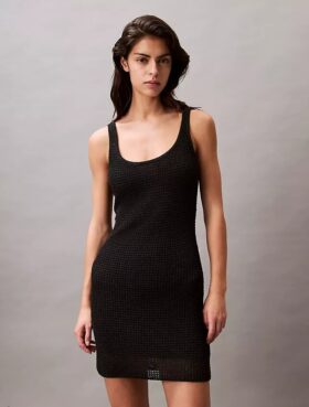 Abito mini con lavorazione a maglia