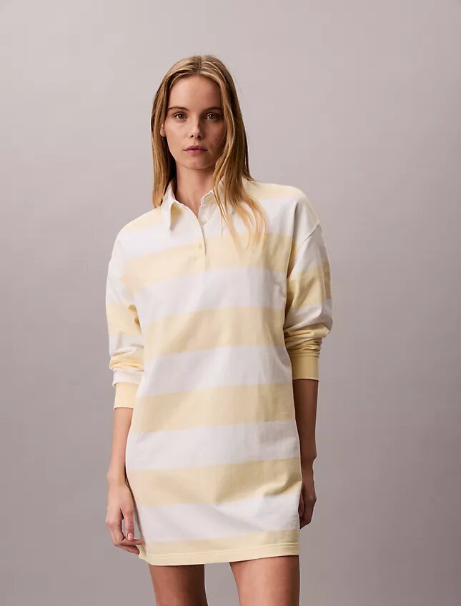 Abito mini polo a righe Varsity Abito mini polo a righe Varsity