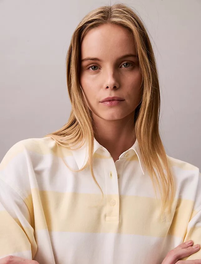 Abito mini polo a righe Varsity Abito mini polo a righe Varsity