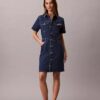 Abito mini trucker in Denim