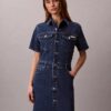 Abito mini trucker in Denim