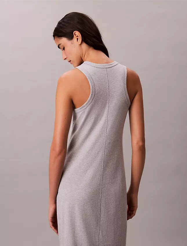 Abito senza maniche midi con logo Calvin Klein Abito senza maniche midi con logo Calvin Klein