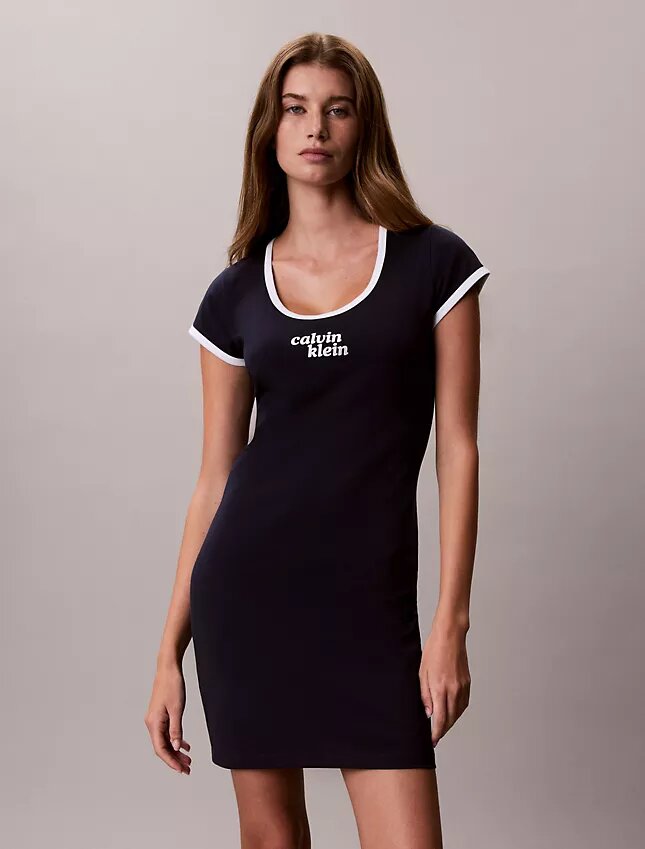 Abito T-shirt da neonato con scollo rotondo e logo 1989 Abito T-shirt da neonato con scollo rotondo e logo 1989