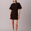 Abito T-shirt in interlock a costine con logo Abito T-shirt in interlock a costine con logo