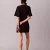 Abito T-shirt in interlock a costine con logo Abito T-shirt in interlock a costine con logo