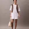Abito T-shirt mini in cotone dal taglio morbido