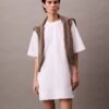 Abito T-shirt mini in cotone dal taglio morbido