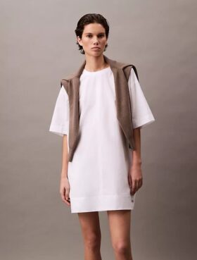 Abito T-shirt mini in cotone dal taglio morbido