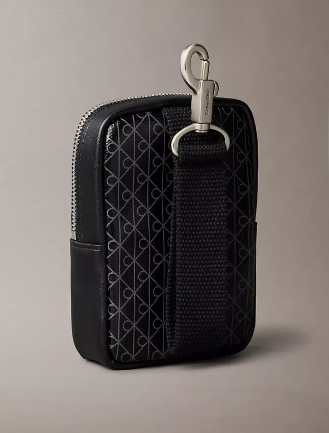 Astuccio con cerniera e logo Emblem su tutta la superficie Astuccio con cerniera e logo Emblem su tutta la superficie