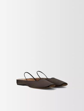 Ballerine in raso di seta Lana