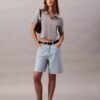 Bermuda in Denim misto lino dal taglio morbido Bermuda in Denim misto lino dal taglio morbido