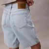 Bermuda in Denim misto lino dal taglio morbido Bermuda in Denim misto lino dal taglio morbido