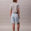 Bermuda in Denim misto lino dal taglio morbido Bermuda in Denim misto lino dal taglio morbido