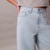 Bermuda in Denim misto lino dal taglio morbido Bermuda in Denim misto lino dal taglio morbido