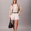 Bermuda in twill di cotone Cotton Stretch con pieghe Bermuda in twill di cotone Cotton Stretch con pieghe