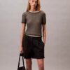 Bermuda in twill di cotone Cotton Stretch con pieghe Bermuda in twill di cotone Cotton Stretch con pieghe