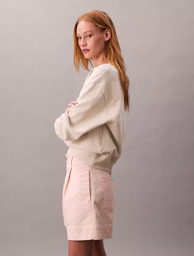 Bermuda in twill di cotone Cotton Stretch con pieghe Bermuda in twill di cotone Cotton Stretch con pieghe