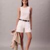 Bermuda in twill di cotone Cotton Stretch con pieghe Bermuda in twill di cotone Cotton Stretch con pieghe
