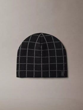 Berretto in jacquard a quadri