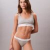 Bikini a perizoma in cotone elasticizzato a costine Bikini a perizoma in cotone elasticizzato a costine
