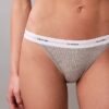 Bikini a perizoma in cotone elasticizzato a costine Bikini a perizoma in cotone elasticizzato a costine