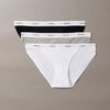 Bikini a perizoma in cotone elasticizzato a costine, confezione da 3 Bikini a perizoma in cotone elasticizzato a costine, confezione da 3