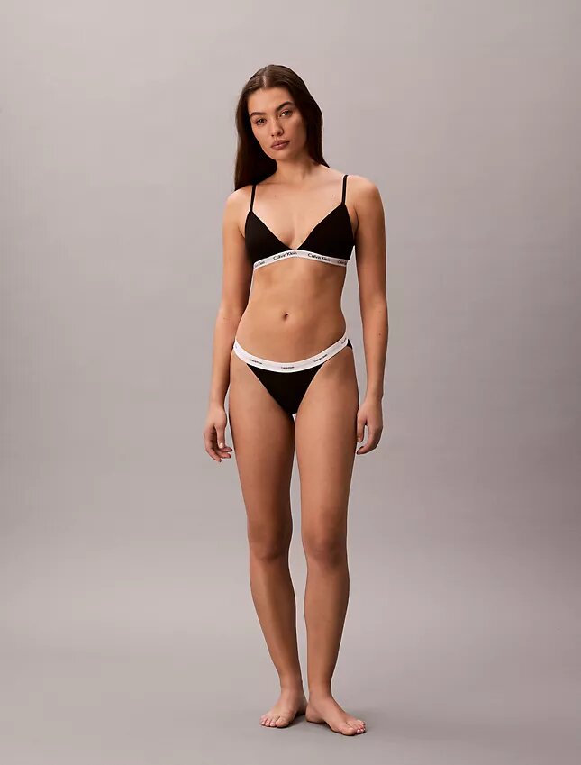 Bikini a perizoma in cotone elasticizzato a costine, confezione da 3 Bikini a perizoma in cotone elasticizzato a costine, confezione da 3