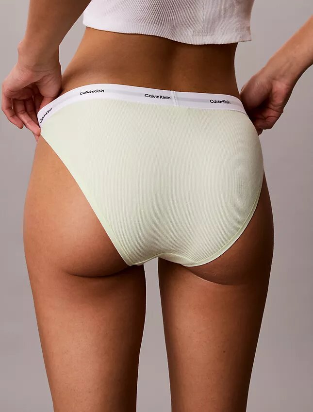 Bikini a perizoma in cotone elasticizzato a costine, confezione da 3 Bikini a perizoma in cotone elasticizzato a costine, confezione da 3