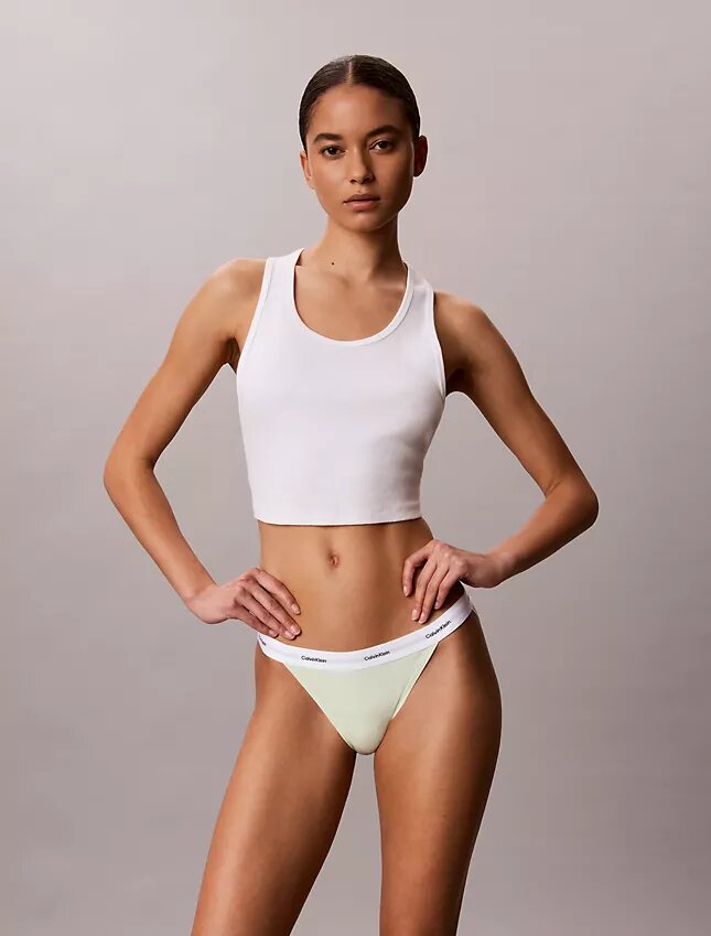 Bikini a perizoma in cotone elasticizzato a costine, confezione da 3 Bikini a perizoma in cotone elasticizzato a costine, confezione da 3