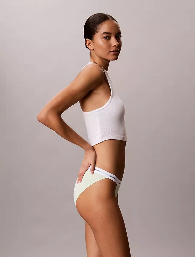 Bikini a perizoma in cotone elasticizzato a costine, confezione da 3 Bikini a perizoma in cotone elasticizzato a costine, confezione da 3