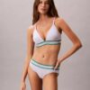 Bikini a righe in cotone e Modal Icon