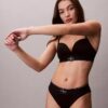 Bikini a vita alta elasticizzato in Microfiber con Monogram grafico