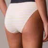 Bikini a vita alta elasticizzato in Microfiber con Monogram grafico Bikini a vita alta elasticizzato in Microfiber con Monogram grafico