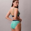 Bikini a vita alta elasticizzato in Microfiber con Monogram grafico Bikini a vita alta elasticizzato in Microfiber con Monogram grafico
