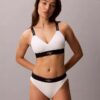 Bikini a vita alta elasticizzato in Microfiber con Monogram grafico Bikini a vita alta elasticizzato in Microfiber con Monogram grafico