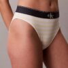 Bikini a vita alta elasticizzato in Microfiber con Monogram grafico Bikini a vita alta elasticizzato in Microfiber con Monogram grafico