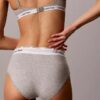 Bikini a vita alta in cotone e Modal Icon